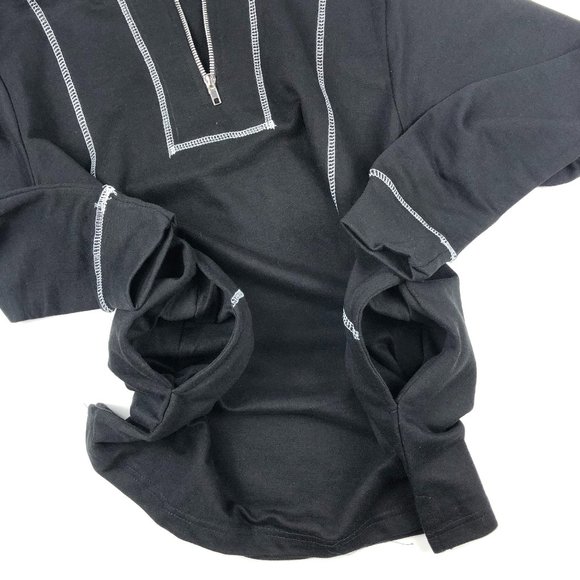 NEW CW Classics Cozy Black Cotton Blend French Terry 2 Piece Set Athleisure - Picture 14 of 16